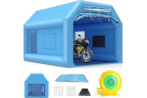 Ziziella 12.5x10x8FT Inflatable Paint Booth Portable Paint Booth Spray Paint Tent with Air Filter System & Blower for DIY Spray Car Truck Motorcycle Garage Auto Part Painting