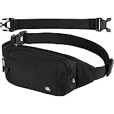 WATERFLY Fanny Pack Waist Bag: Small Hip Pouch Bum Bag Fannie Pack Phanny Fannypack Waistpack Bumbag Beltbag Sport Slim Fashionable for Jogging Hiking Hiker Woman Man