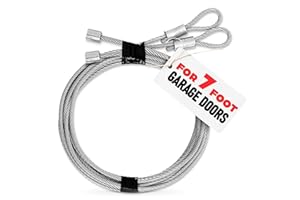 BURIUS Garage Door Cables for 7 ft Door – 8 ft 6 inch Long, Heavy-Duty 304 Steel Galvanized Cables (Pack of 2) | Corrosion-Resistant, Rust-Proof Wire, Durable, Smooth Operation, Easy Installation, Reliable