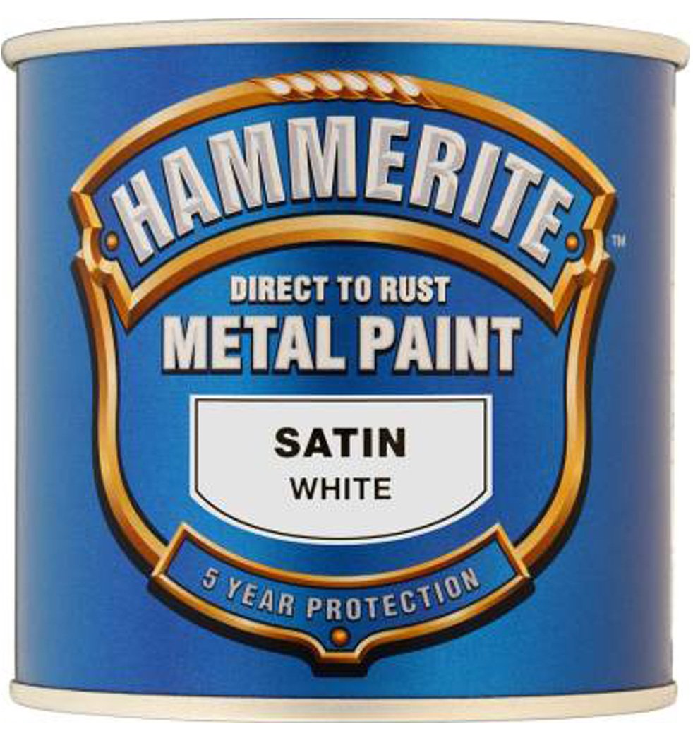 Hammerite 5092881 Metal Paint Satin White 250ml Amazon.co.uk Car