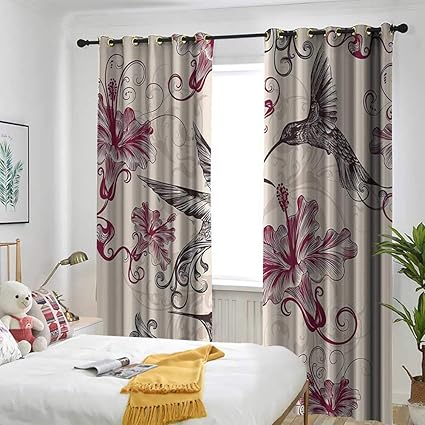 Amazon Com Hummingbirds Decorations Collection Curtains For