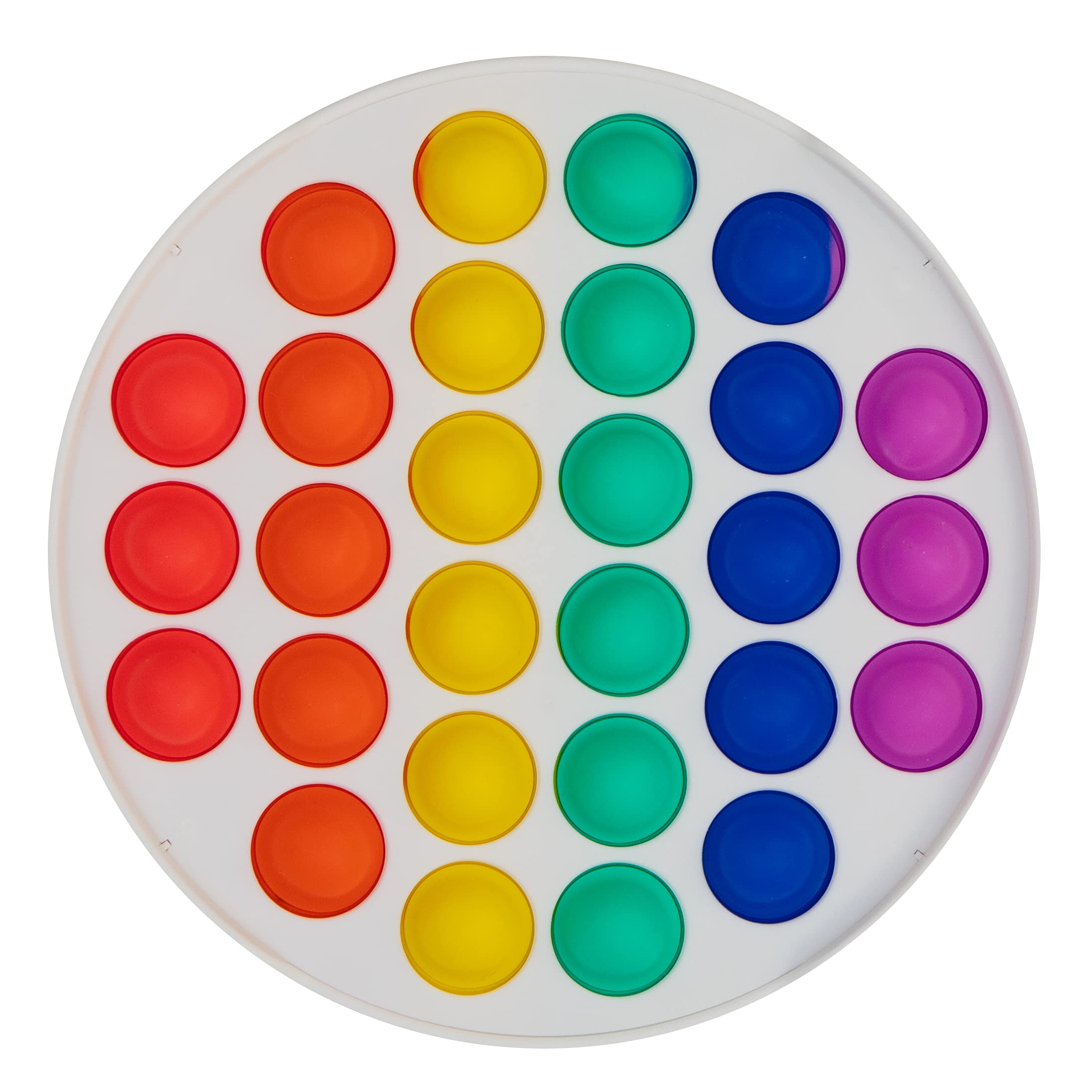 Kids Happy House Push Pop bubble fidget sensory toy perfect for autism and stress relief (Round, Multicoloured)