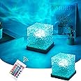 Northern Lights Projector, LED Ocean Wave Projector Light, 16 Colors Gradual Ocean Lamp, Aurora Glow Lamp Smart Touch with Remote Control and Cable, Luminorthe Cube Lamp