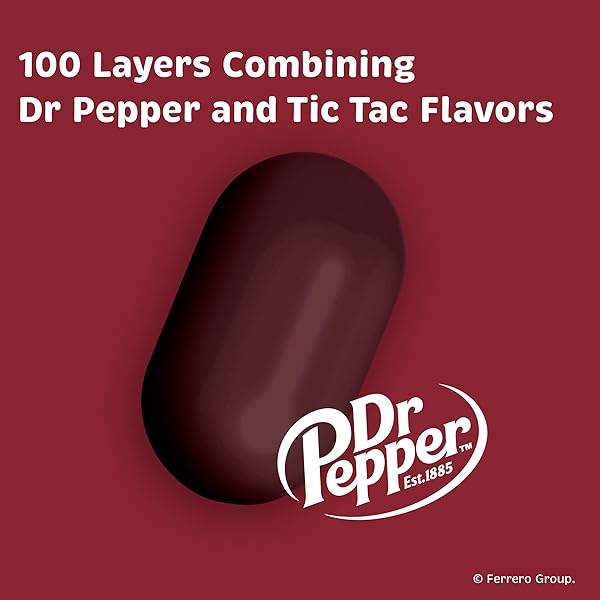 TIC TAC DR PEPPER, POCKET-SIZED MINTS, DR PEPPER FLAVORED ON-THE-GO REFRESHMENT, 3.4 OZ