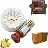 Furniture Salve with Brush for Leather Wood, Leather Furniture Salve/Brush Bundle Wood Polish Wax with Boar Bristle Brush, Household Leather Upholstery Cleaners for Home
