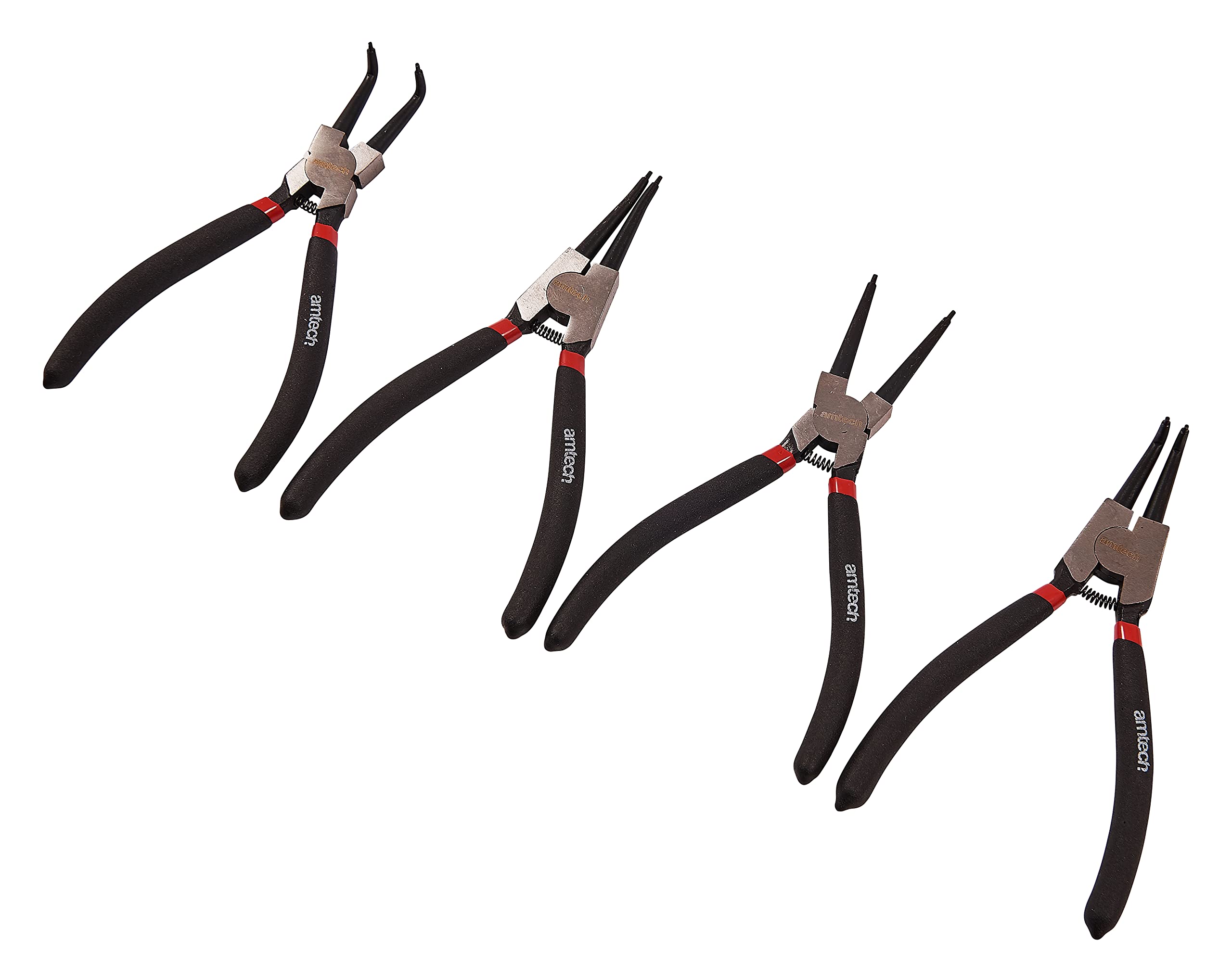 Amtech W5890 4 Piece 175mm (7") Pro Circlip Plier Set