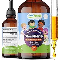 SleepBerry Liquid Melatonin Sleep Aid Kids Vitamins - Elderberry Syrup & Vitamin D3 for Immune Support - Childrens…