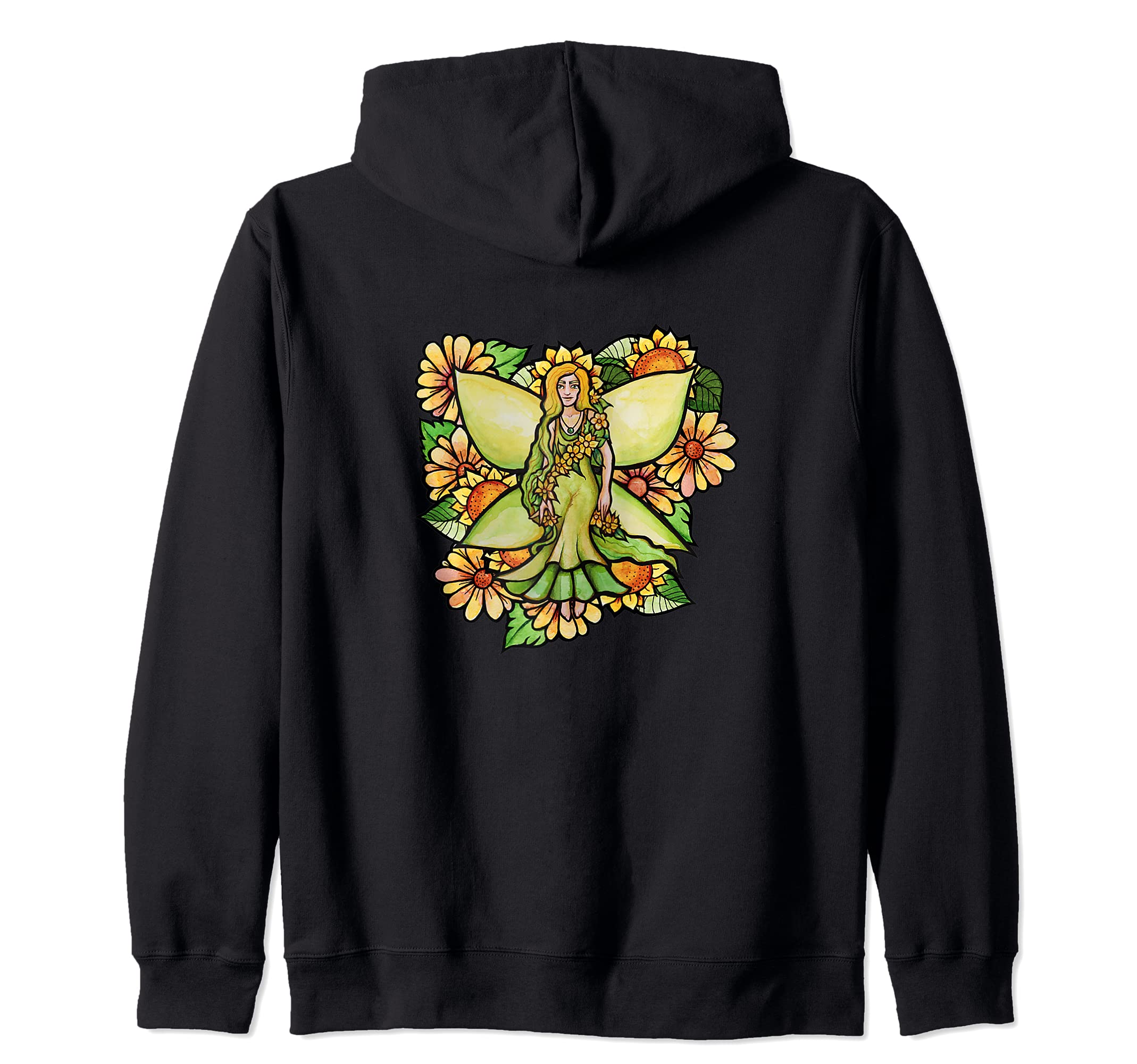 Garden Fairy Faerie Garden Zip Hoodie
