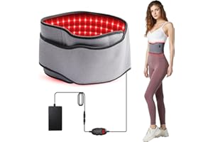 Red Light Belt for Waist, 105 PCS Chips Red Light Waist Belt with 6 Timer, 5 Light Levels