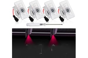 Uxcer 4PCS Tesla Puddle Lights Car Door Logo Projector Lights for Model 3/Y/S/X Accessories, Ultra-Bright Never Fade Welcome Courtesy Step Lights with Tool, Plug & Play (Red)