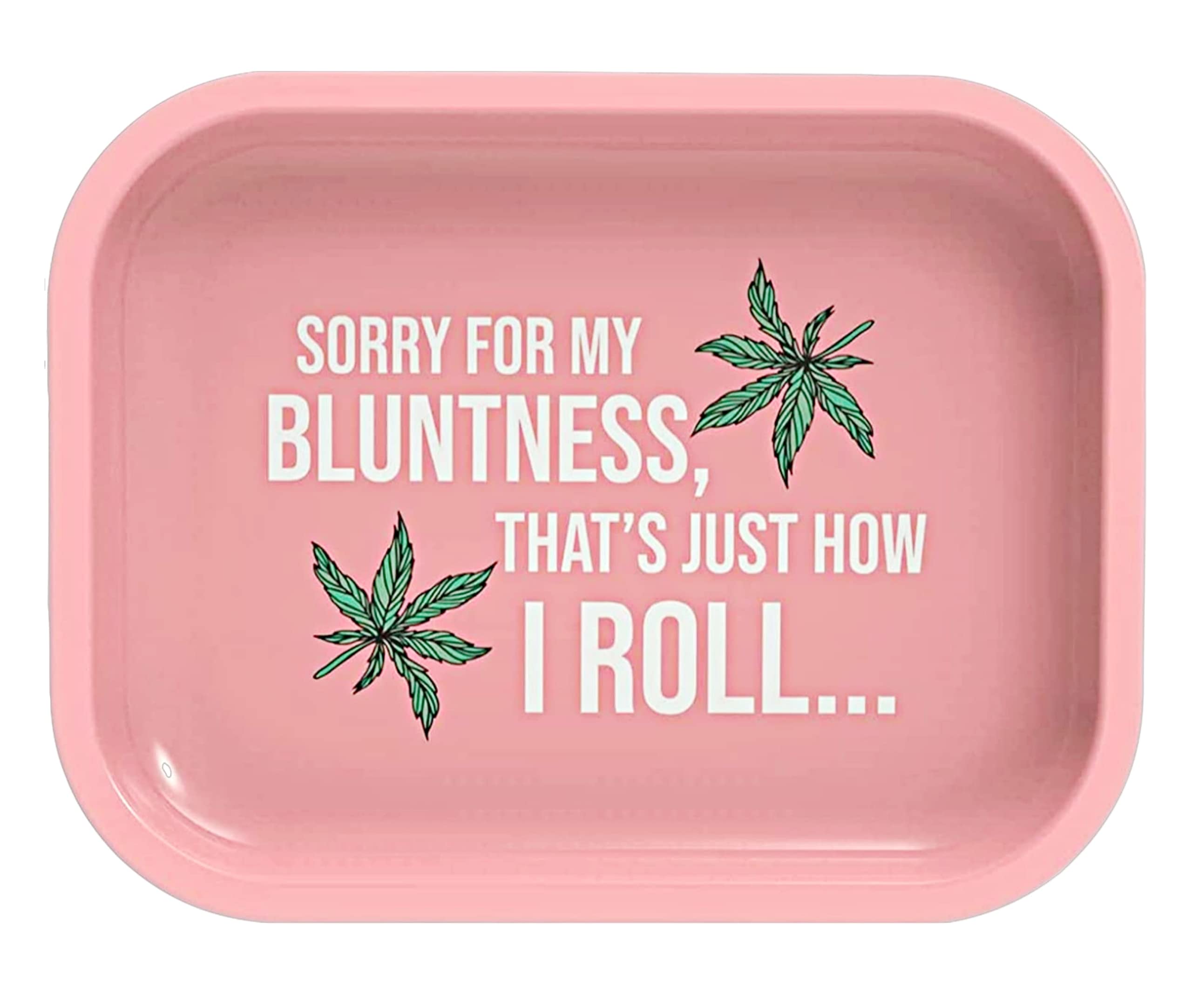 Pink Metal Rolling Tray - Tobacco Holding Smoking Accessory - Womens Pink Rolling Tray
