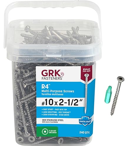 Amazon.com: GRK Fasteners R4 305 Stainless Steel #10 x 3-1/8 Inch