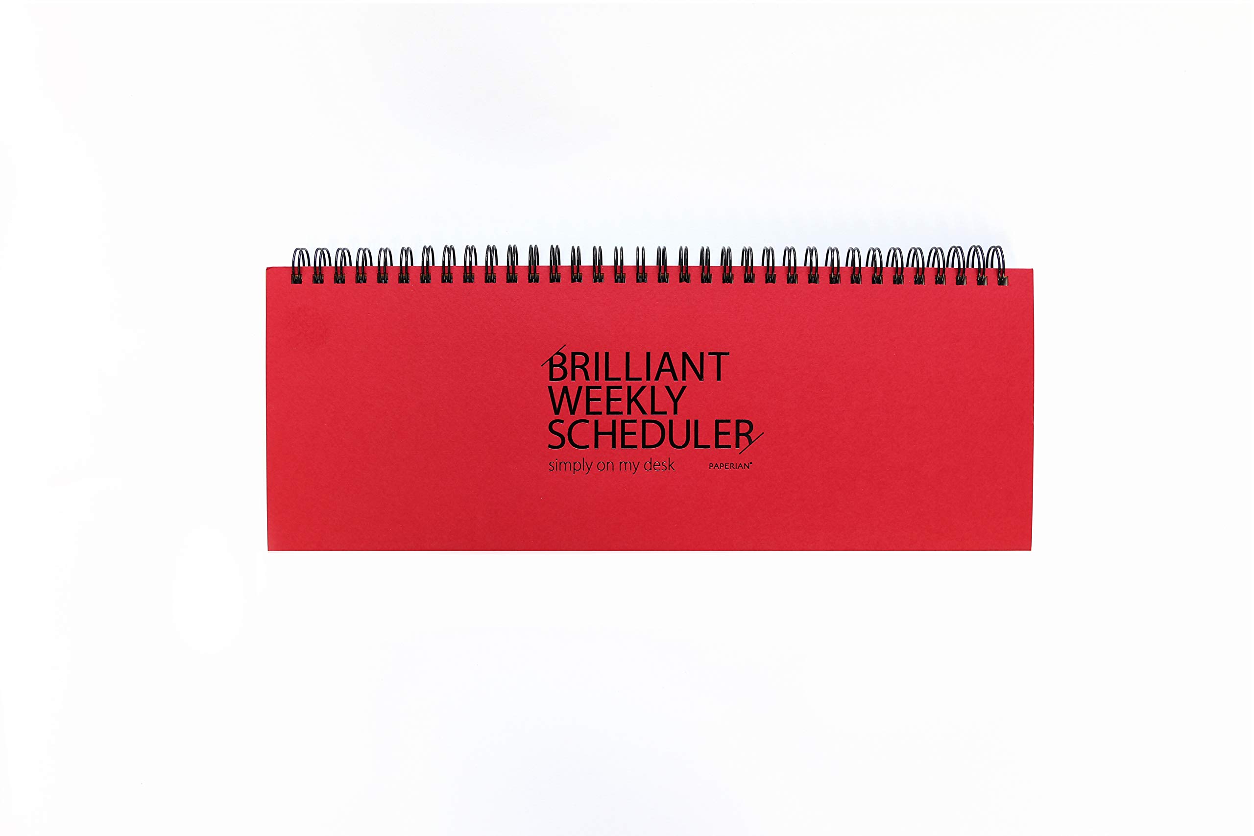 PAPERIAN Brilliant 2021 Weekly Planner - Half Letter (12 x 4.4 x 0.4 inches) - Red