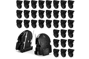 GOOLADA 36Pcs Black Cubicle Clips, Plastic Cubicle Hooks for Fabric Walls, Cubical Accessories for Work, Thumb Tacks for Cork Board, Push Pins for Bulletin Board, Wall, Classroom, School,Office