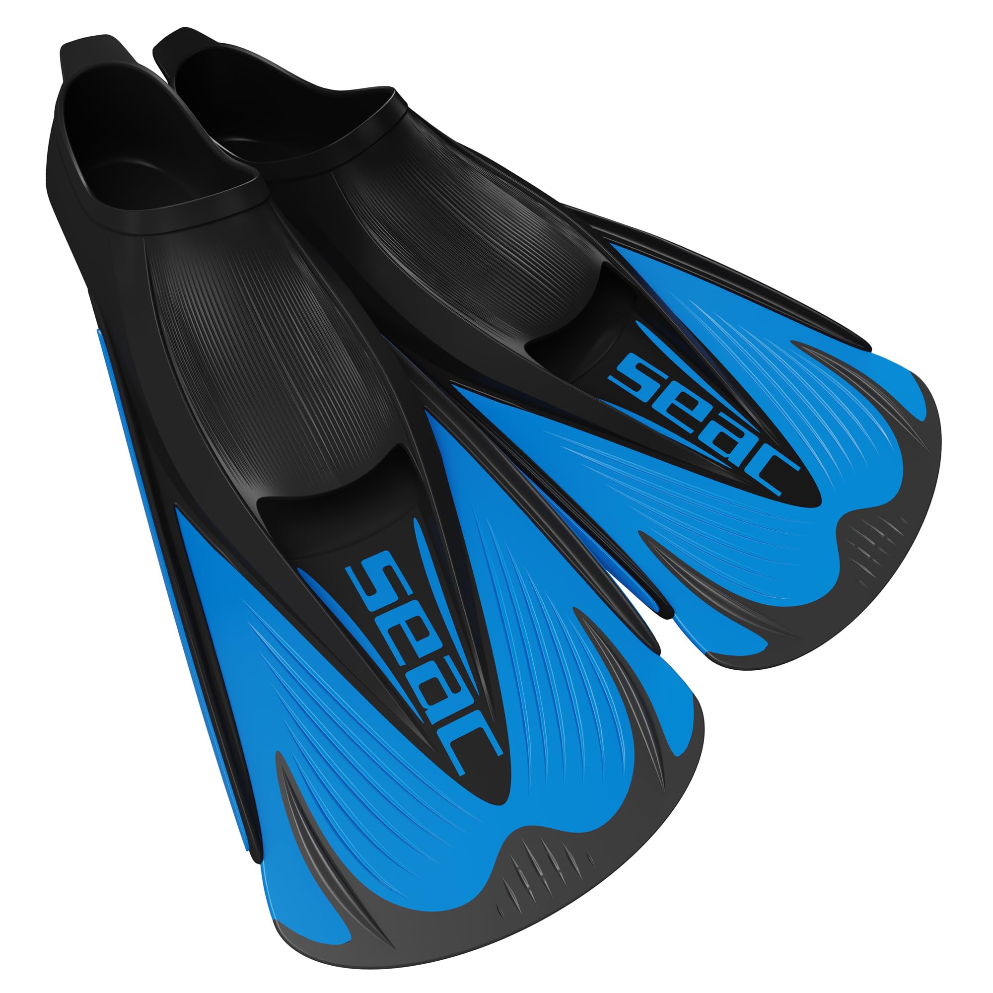 Seac Speed-S, Short swimming fins for training in the pool and open water, blue, 11.5/12.5UK