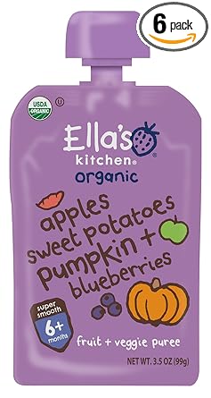 Ella S Kitchen Organic 6 Months Baby Food Apples Sweet Potatoes