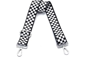 LVYOUME Wide Purse Strap Adjustable Replacement Crossbody Bag Strap Silver Hardware Shoulder Straps