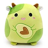 LSYDCARM Avocado Cow Plush Pillow Toy, 8Inch
