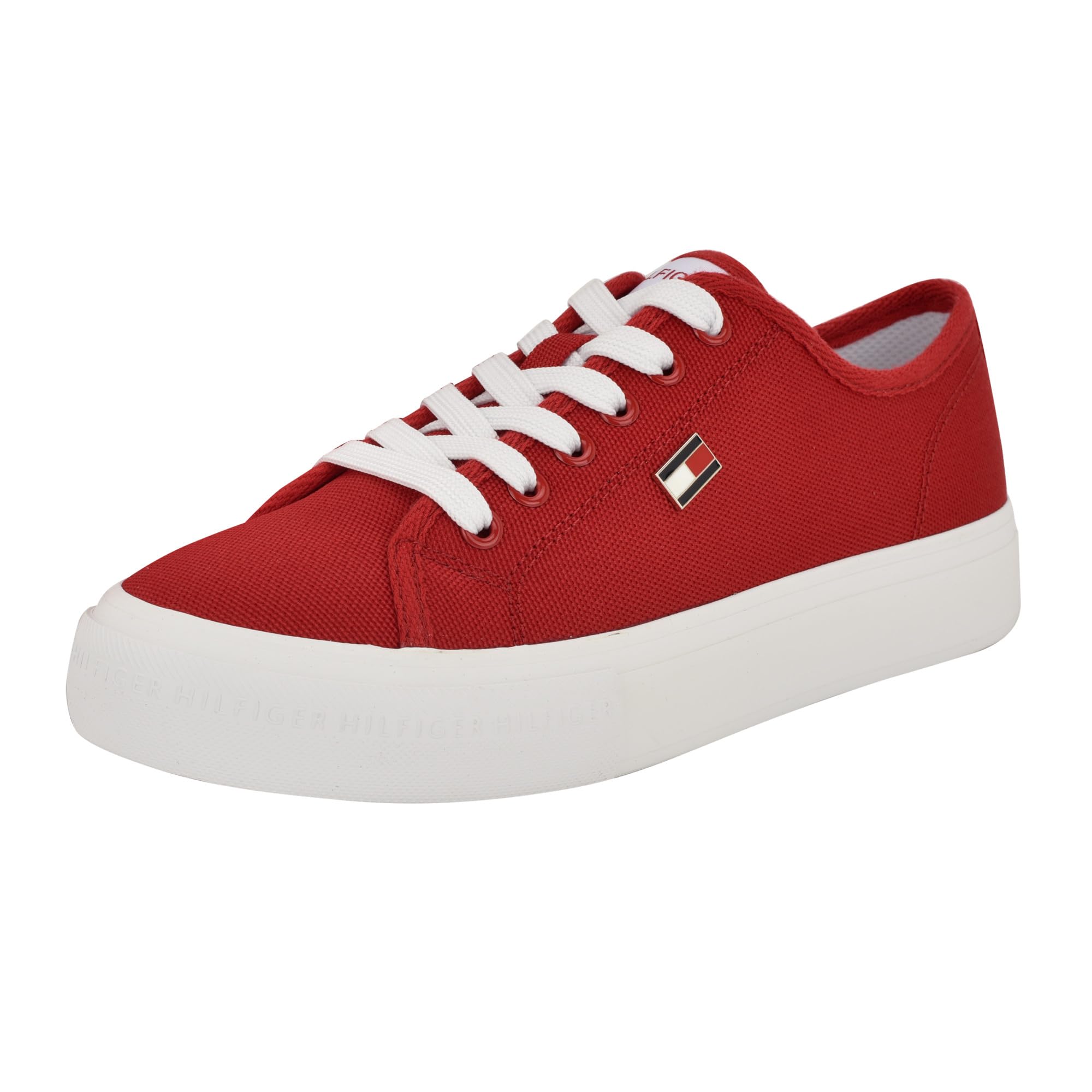 Tommy Hilfiger Women’s Aressa Sneaker, Medium Red 610, 10