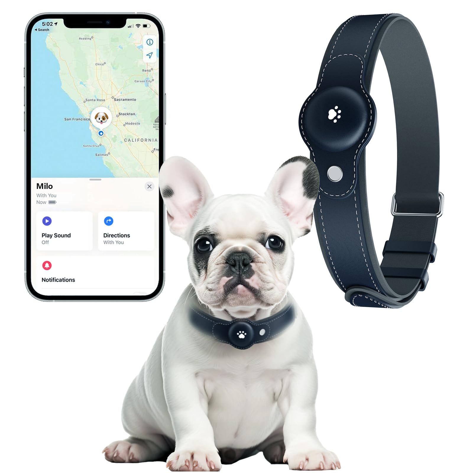 Photo 1 of 2-in-1 GPS Tracker for Dogs: Smart Collar with Real-Time Locatio