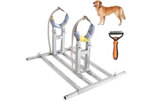 Mezurun Dog Breeding Stand（Multi-Specification） Stainless Steel Dog Breeding Stand，Shoulder height 17.7in-35.4in，Adjustable Dog Breeding Stand for Large Dogs Dog Breeding Rack