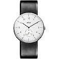 Braun Men's Three Hand Quartz Movement Watch with Analogue Display and Leather Strap