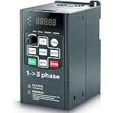 G300 220V VFD, 1 Phase Input to 3 Phase Output Variable Frequency Drive | for Lathe, CNC, Mill, Grinder, Drill Press, Pump, Fan &amp; Compressor machine, Motor Speed Controller, 2HP/1HP/3HP/4HP/5HP