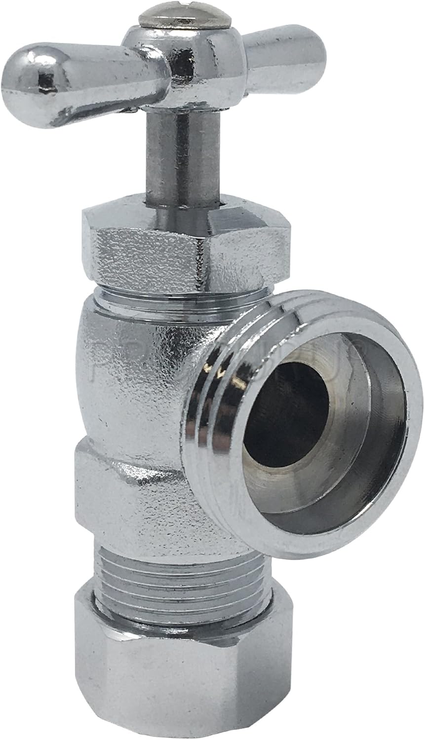 PROCURU 1/2" x 3/4" Brass Compression x MHT Washing Machine