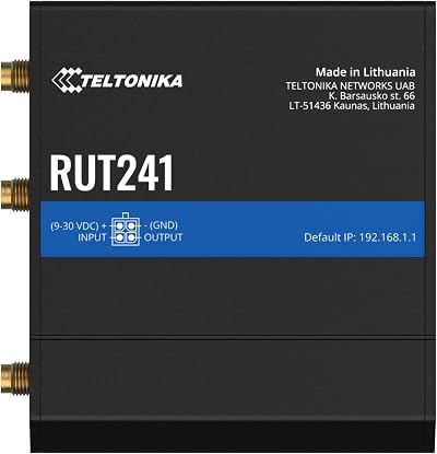 Teltonika RUT241 eSIM 4G LTE Cat 4 Industrial Router Wi-Fi Hotspot VPN Metal