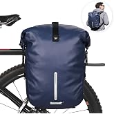 Rhinowalk Bike Pannier Bag 20L Bicycle Rear Rack Bag Laptop Storage Bag Backpack Shoulder Bag with Rain Cover