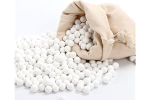 Inkurie Ceramic Pie Weights, 720g Reusable Baking Beans Natural Pie Crust Weights with Drawstring Bag Natural Ceramic Stonewa