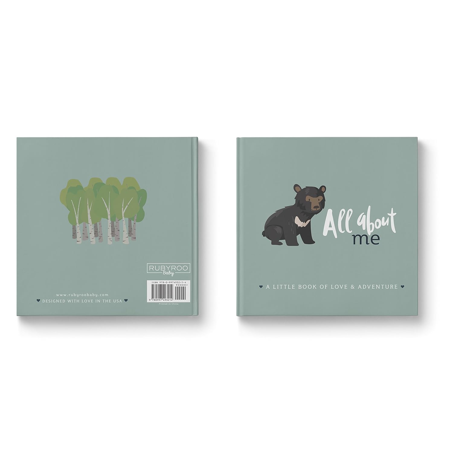 First Year Baby Memory Book + Baby Journal. New Parent Baby Shower Keepsake to record photos + milestones. Five year scrapbook + picture album. Boy + girl babies. (Woodland) : Baby
