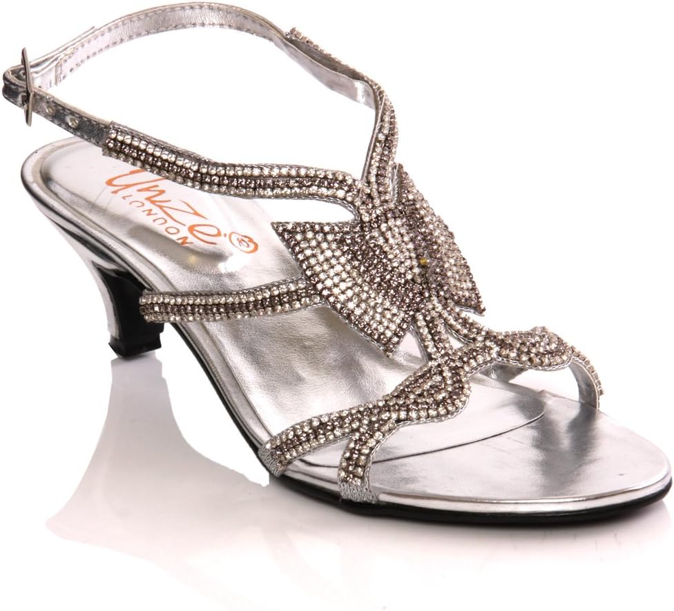 Unze Girls ‘Vivian’ Decorated Low Heel Party Sandals - MKH-002