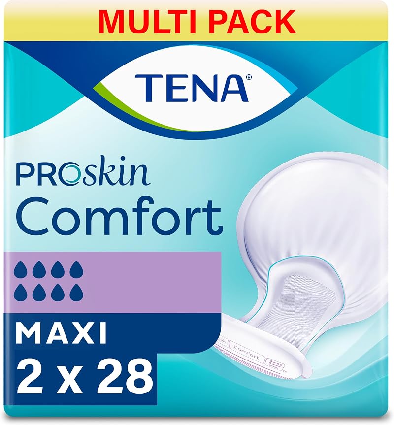 TENA ProSkin Comfort Maxi Incontinence Pads 8 Drop 2 Pack 28 Each