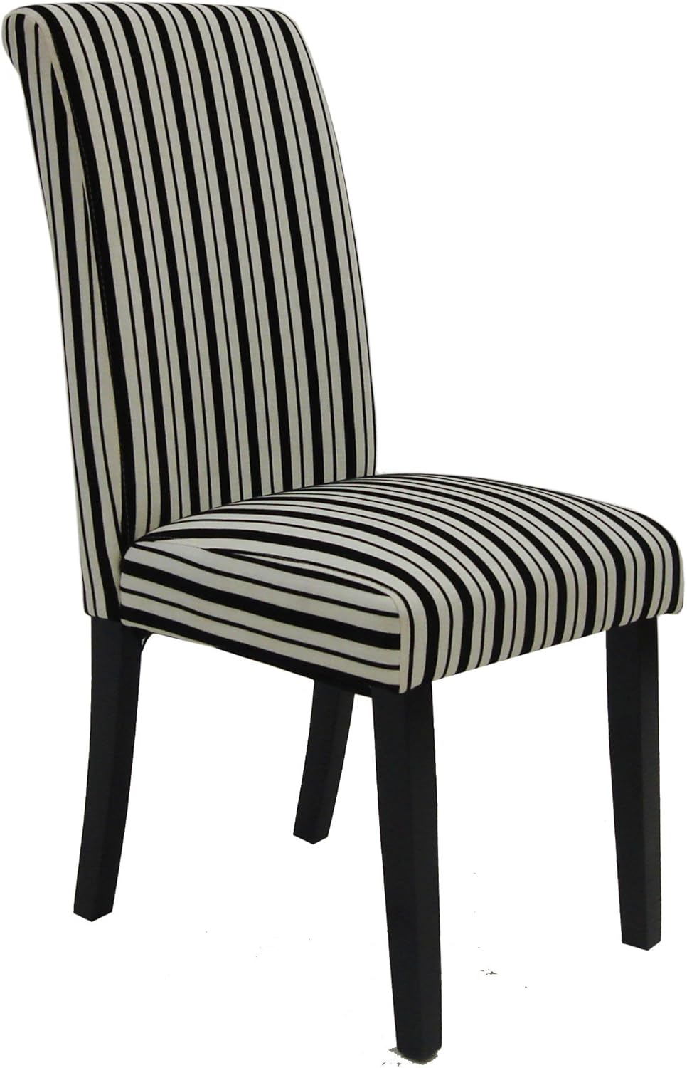 Amazon Com Harvey Haley Black White Tuxedo Stripes Side Chair 2 Pack Chairs