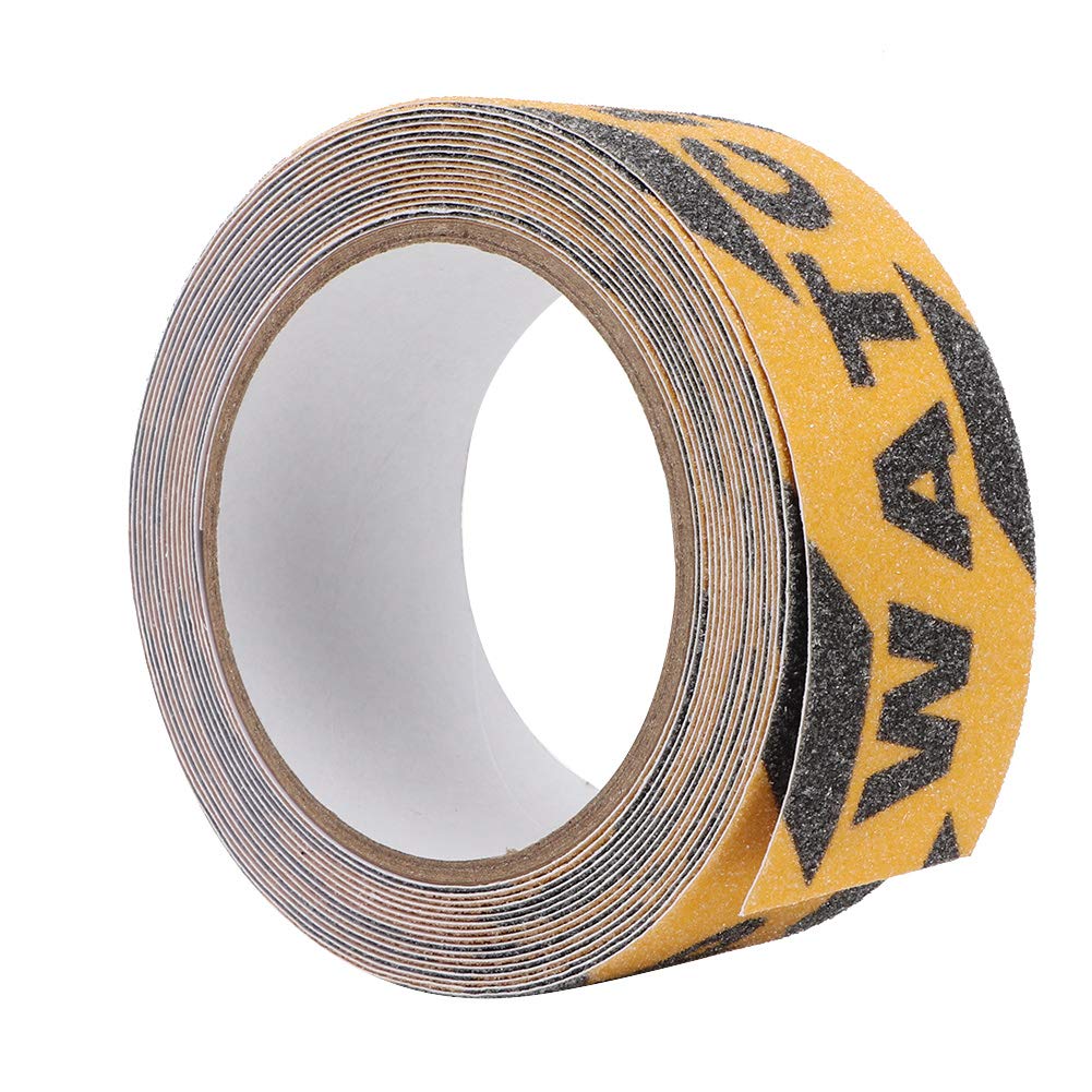 Boaby Watch Your Step Anti Slip Tape, Floor Stair Step Abrasive Stripe Caution Safety Tape,Yellow Pvc Non-Slip Warning Tape Abrasive Safety Tape For Stair Toilet(48Mm Width * 5M/16Ft Length)