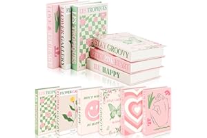 Honoson Decorative Books Aesthetic Fake Books Set for Home Room Decor Bookshelf Decoration Coffee Table Decor(Romantic,6 Pcs)