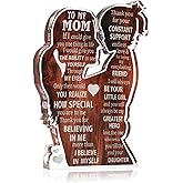 Joyline Mom Gifts from Daughter To My Mom Acrylic Plaque Sign Heartfelt I Love You Mother Gifts for Home Bedroom Kitchen Office Decor 5.5x4.5 Inch