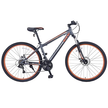 orange and black mountain bike