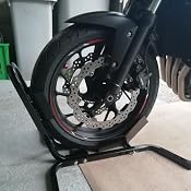 Bloque-roue Pour Moto HOMCOM - Support Réglable 8-15,5cm, Capacité 450kg, Fixation Au Sol Ou Remorque