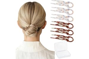 Sunolga 6 PCS 2.83 in Small French Hair Pins for Women, Prestige Hair Pins for All Hair, Curved Shape for Better Head Fit Hair Accessories, Serrated Anti-Slip Design Hairpins