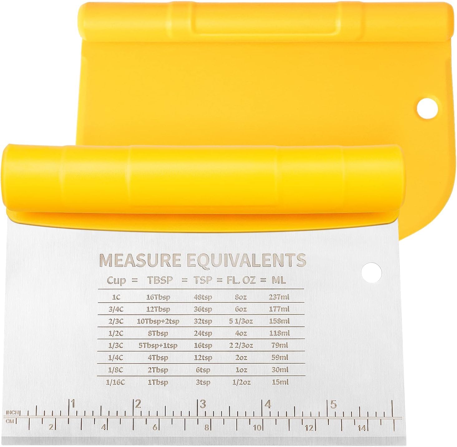 Dough Scraper, Plastic Pastry Cutter, Bowl Scrapers Dough Bread Cutters, 6 Inch, Yellow