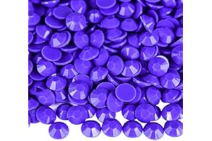 Sukiiy 2500PCS 4MM Resin Flatback Rhinestones, Solid Sapphire Candy Color Resin Rhinestones for Crafts, Flatback Rhinestones for Nail, Tumbler Mugs Bottles Shoes Clothes