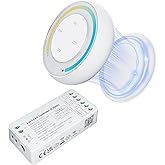 PAUTIX Single Color+CCT LED Controller Magnetic Panel Dimmer,2.4G RF Wireless Remote Control,288W High Output 2-in-1 LED Controller/Driver,for 2835/3528/5050/COB/CCT PWM LED Strip Lights,12V 24V