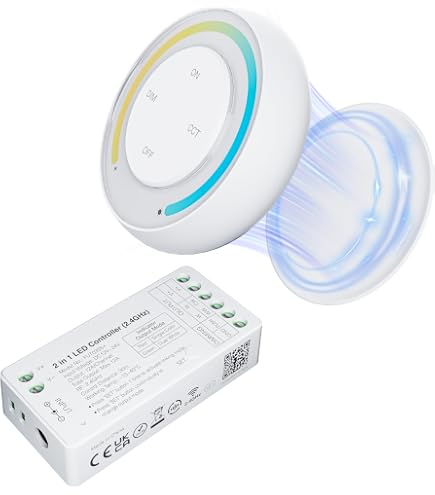 LGIDTECH E3-RF 3-in-1 LED Strip Light Controller – Tool-Free Wiring, RGB/RGBW/RGB+CCT Compatible, DC 12-24V, 6A/Channel, Smartphone & Voice Control With Gateway