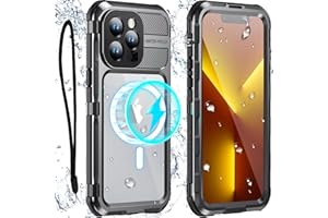WIFORT for iPhone 13 Pro Max Case Waterproof, Metal Heavy Duty Phone Case Built-in Screen Protector IP68 Water Proof 15FT Military Grade Shockproof, Full Body Drop Protection Cover, 6.7" Black