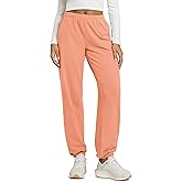 ODODOS Women's Brushed Fleece Jogger Sweatpants – Cozy Warm Adjustable High-Rise Relaxed Lounge Pants with Pockets