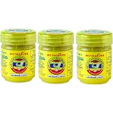 Hong Thai Traditional Herbs Inhaler Yellow Formulated One Pack of 3