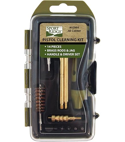 14 Piece .44/.45 Caliber Pistol Cleaning Kit - Gun Maintenance Tool Set With Case