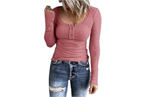 ZZWXWA Womens Sweatshirts V-Neck Solid Knit Shirts Long Sleeve Tunic Blouse Casual Pullover Tops Fall Clothes Oversized Shirt